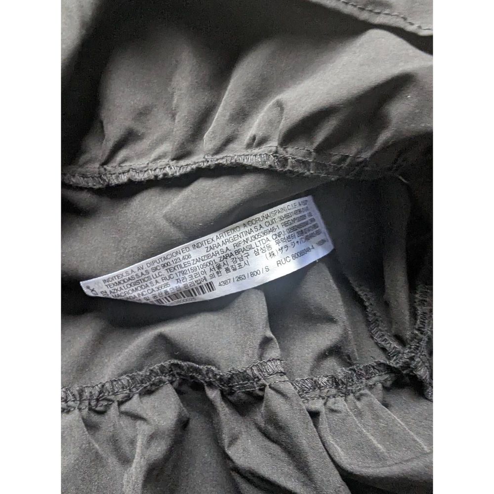 ❌SOLD❌ ZARA Balloon Sleeves Buttoned Front Ruffle Collared Tiered Dress - Picture 6 of 6